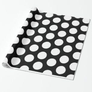Zwarte en witte poka Dot Cadeaupapier