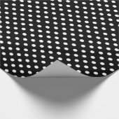 Zwarte en witte poka Dot Cadeaupapier (Hoek)