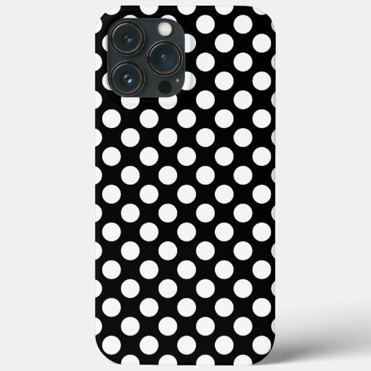 Zwarte en witte poka Dot Case-Mate iPhone Case (Achterkant)
