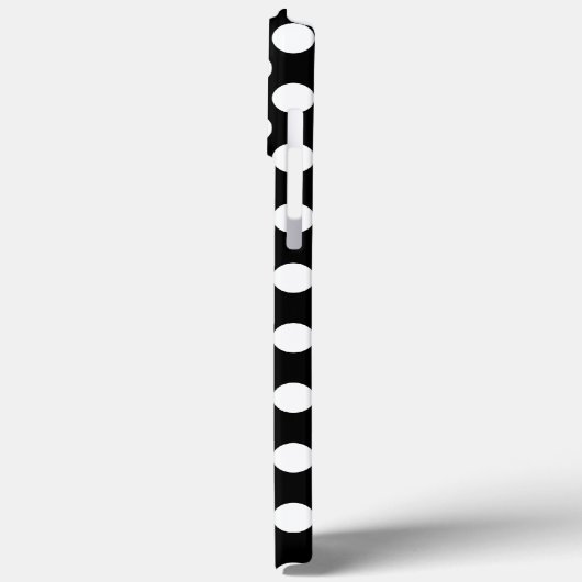 Zwarte en witte poka Dot Case-Mate iPhone Case (Achterkant / Links)