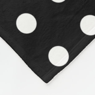 Zwarte en witte poka Dot Fleece Blanket