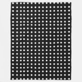 Zwarte en witte poka Dot Fleece Blanket Deken (Voorkant)