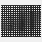Zwarte en witte poka Dot Fleece Blanket Deken (Voorkant (Horizontaal))