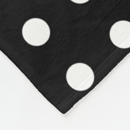 Zwarte en witte poka Dot Fleece Blanket Deken