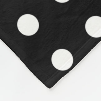 Zwarte en witte poka Dot Fleece Blanket Deken