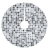 Zwarte en witte poka Dot Kerstboom Rok (Voorkant)