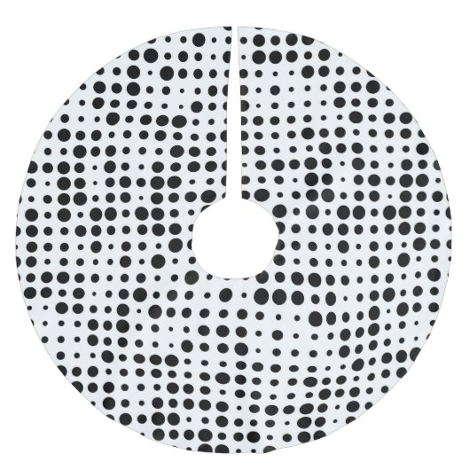 Zwarte en witte poka Dot Kerstboom Rok (Voorkant)