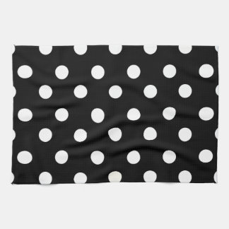 Zwarte en witte poka Dot Kitchen Towel Theedoek