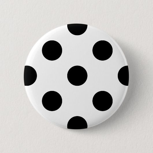 Zwarte en witte poka Dot Ronde Button 5,7 Cm (Voorkant)