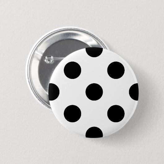 Zwarte en witte poka Dot Ronde Button 5,7 Cm (Voorkant /achterkant)
