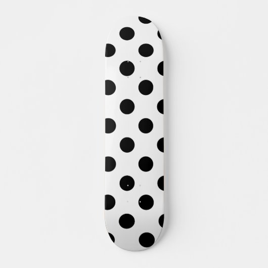 Zwarte en witte poka Dot Skateboard (Voorkant)
