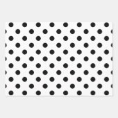 Zwarte en witte poka Dot Striped Inpakpapier Vel (Voorkant 2)