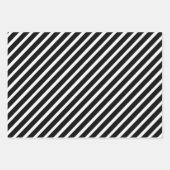 Zwarte en witte poka Dot Striped Inpakpapier Vel (Voorkant)