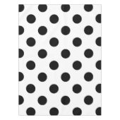 Zwarte en witte poka Dot Tafelkleed (Voorkant)