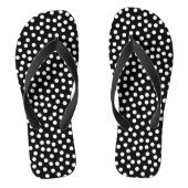 Zwarte en witte poka Dot Teenslippers (Voetbed)