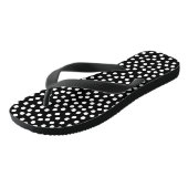 Zwarte en witte poka Dot Teenslippers (Schuin)