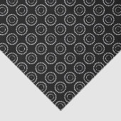 Zwarte en witte poka Dot Tissuepapier (Detail)