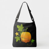 Zwarte en witte pompoen crossbody tas (Voorkant)