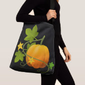 Zwarte en witte pompoen crossbody tas (Dichtbij)