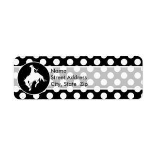Zwarte en witte pooldots; Rodeo Cowboy Etiket