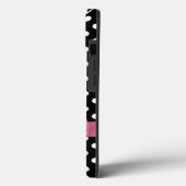 Zwarte en witte poolpunten - roze boog Case-Mate iPhone case (Achterkant / Links)