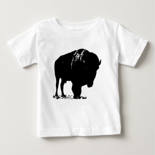 Zwarte en witte Pop Art Bison Buffalo (Voorkant)
