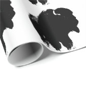 Zwarte en witte Pop Art Bison Buffalo Cadeaupapier (Rol Hoek)