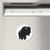 Zwarte en witte Pop Art Bison Buffalo Magneet (Insitu (Vaatwasser))
