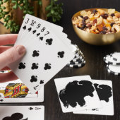 Zwarte en witte Pop Art Bison Buffalo Pokerkaarten (Insitu)