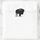 Zwarte en witte Pop Art Bison Buffalo Vierkante Sticker (Tas)