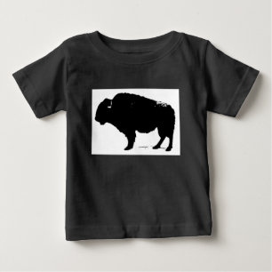 Zwarte en witte Pop Art Buffalo Bison