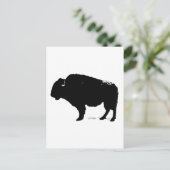 Zwarte en witte Pop Art Buffalo Bison Briefkaart (Staand voorkant)