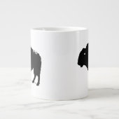 Zwarte en witte Pop Art Buffalo Bison Extra Grote Beker (Voorkant)