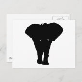 Zwarte en witte Pop Art Elephant Briefkaart (Voorkant / Achterkant)