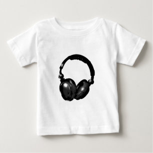 Zwarte en witte Pop Art Headphone