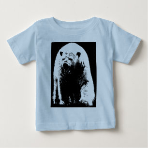 Zwarte en witte Pop Art Polar Beer