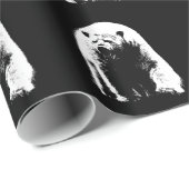 Zwarte en witte Pop Art Polar Beer Cadeaupapier (Rol Hoek)