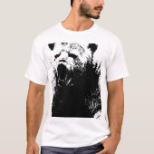 Zwarte en witte Pop Art Polar Beer T-shirt (Voorkant)