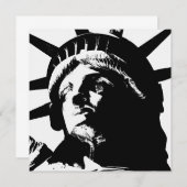 Zwarte en witte Pop Kunstbeeld Vrijheid Kaart (Voorkant / Achterkant)