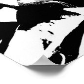 Zwarte en witte Pop Kunstbeeld Vrijheid Poster (Hoek)