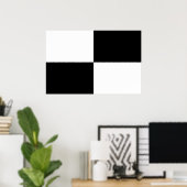 Zwarte en witte rechthoeken poster (Thuiskantoor)