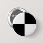 Zwarte en witte rechthoeken ronde button 5,7 cm (Voorkant /achterkant)