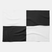 Zwarte en witte rechthoeken theedoek (Horizontaal)