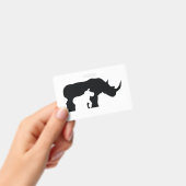 Zwarte en witte Rhino Badge (Handheld)