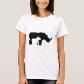 Zwarte en witte Rhino T-shirt (Voorkant)