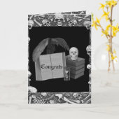 Zwarte en witte Romance Huid Spellbook Weddenschap Kaart (Gele Bloem)