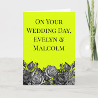 Zwarte en witte rozen Lime Green Weddenschap