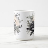 Zwarte en witte rozen op wit koffiemok (Center)