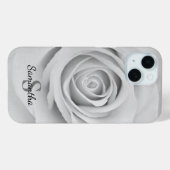 Zwarte en witte rozenbloem Case-Mate iPhone case (Achterkant (horizontaal))