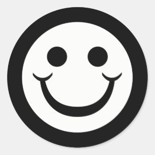 ZWARTE EN WITTE RUIMTE RONDE STICKER